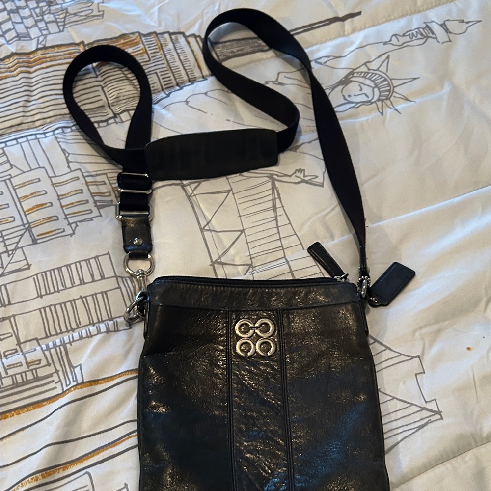 Coach Black Crossbody Bag vintage black leather